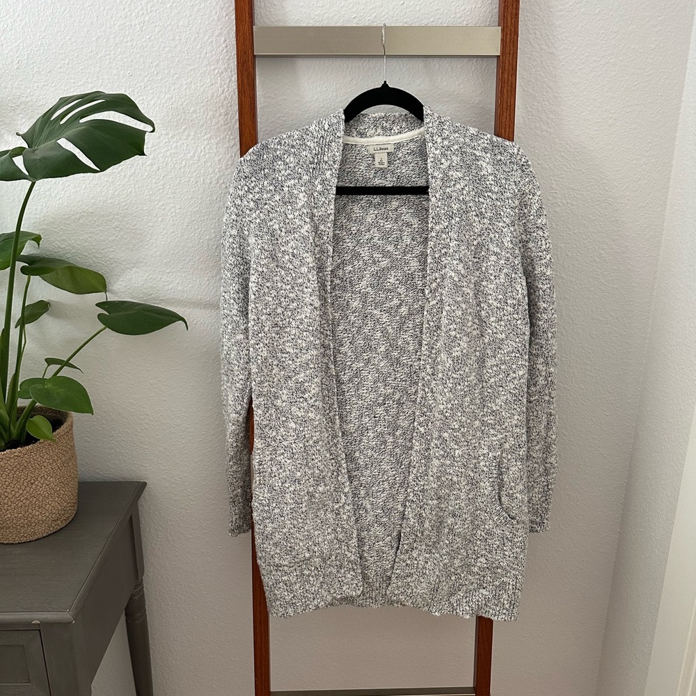 Women's Cotton Ragg Sweater, Open Cardigan. Size small